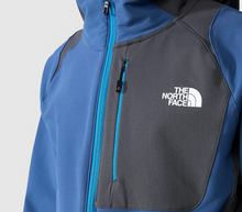 Load image into Gallery viewer, The North Face Men&#39;s Athletic Outdoor Hooded Softshell Jacket (Shady Blue/Black)
