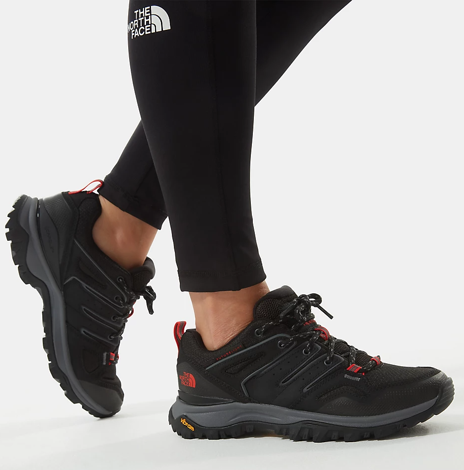 The North Face Women s Hedgehog Futurelight Waterproof Trail Shoes Black Horizon Red