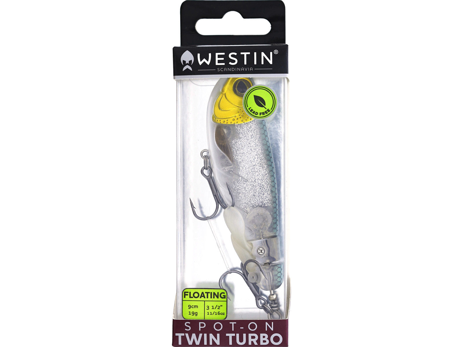 Westin Spot-On Twin Turbo Lead Free Topwater Lure (9cm/Floating/19g)(Bling Perch)