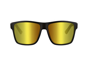 Westin W6 Street 200F Polarized Sunglasses (Matte Black/Lens Base Brown/Lens Mirror Yellow/Anti Reflex Green)
