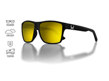 Load image into Gallery viewer, Westin W6 Street 200F Polarized Sunglasses (Matte Black/Lens Base Brown/Lens Mirror Yellow/Anti Reflex Green)