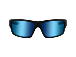 Westin W6 Sport 10 Polarized Sunglasses (Matte Black/Lens Base Smoke/Lens Mirror Blue/Anti-Reflex Blue)