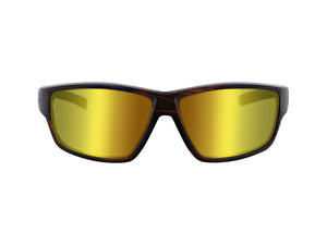 Westin W6 Sport 20 Polarized Sunglasses (Matte Brown Stripe/Lens Base Brown/Lens Mirror Yellow/Anti-Reflex Green)