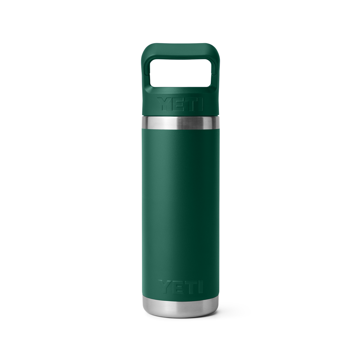 Yeti Rambler 18oz 532ml Insulated Bottle with Colour Matched Straw Cap Black Forest Green 70000004233 Yeti-RamblerStraw-18oz