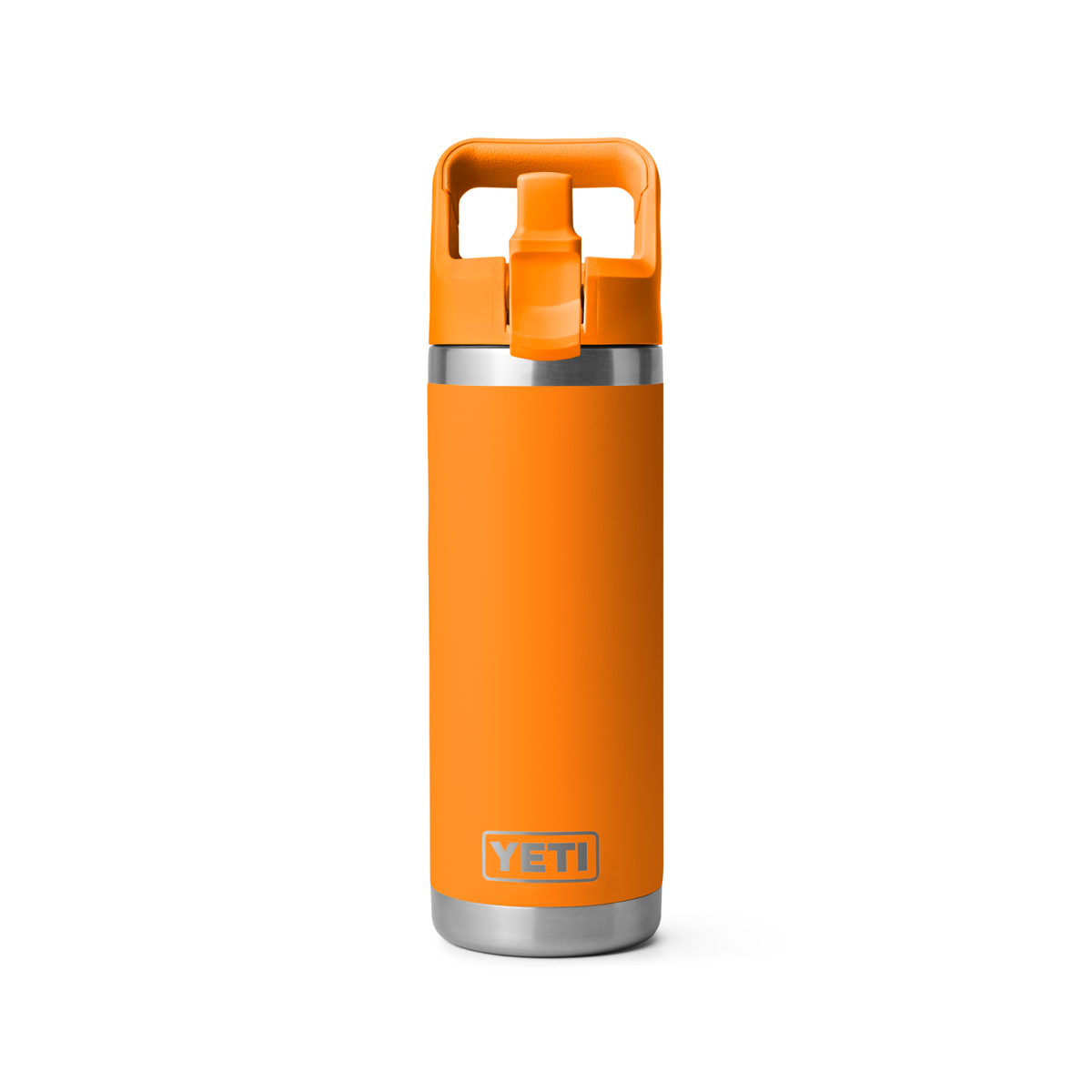 Yeti Rambler 18oz 532ml Insulated Bottle with Colour Matched Straw Cap King Crab Orange 70000006309 Yeti-RamblerStraw-18oz