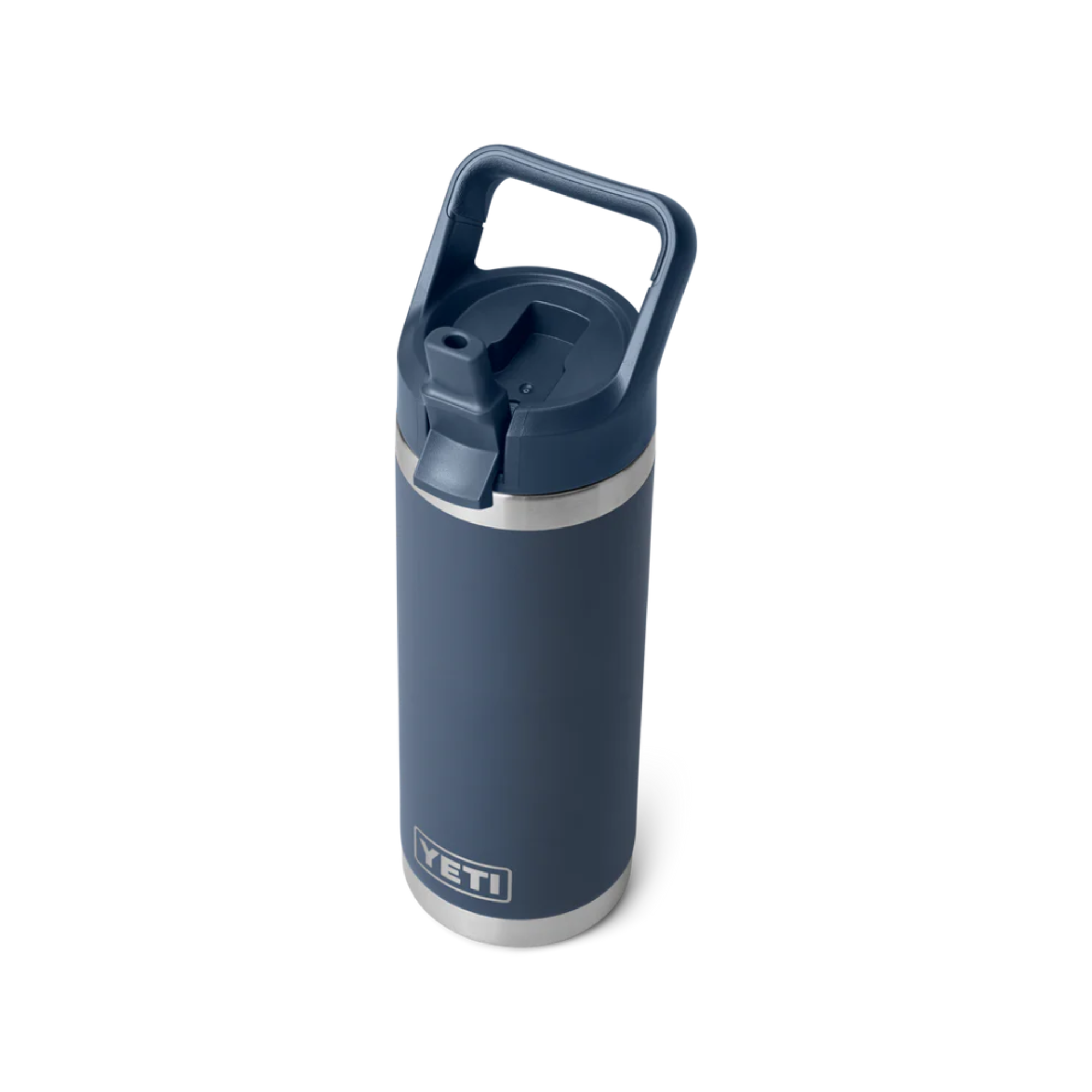Yeti Rambler 18oz/532ml Insulated Bottle with Colour Straw Cap (Navy)