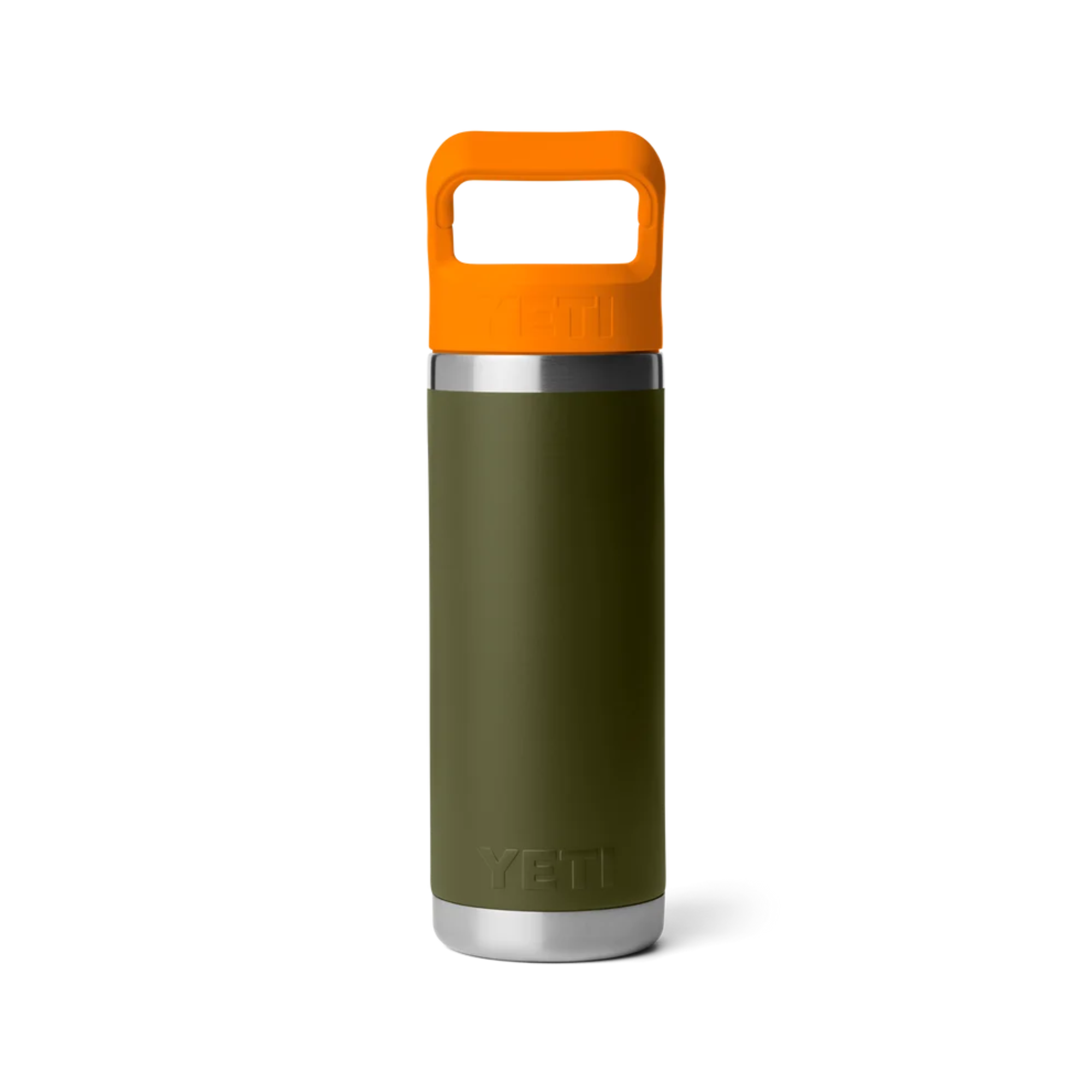 Yeti Rambler 18oz 532ml Insulated Bottle with Colour Matched Straw Cap Olive King Crab Orange 70000007316 Yeti-RamblerStraw-18oz