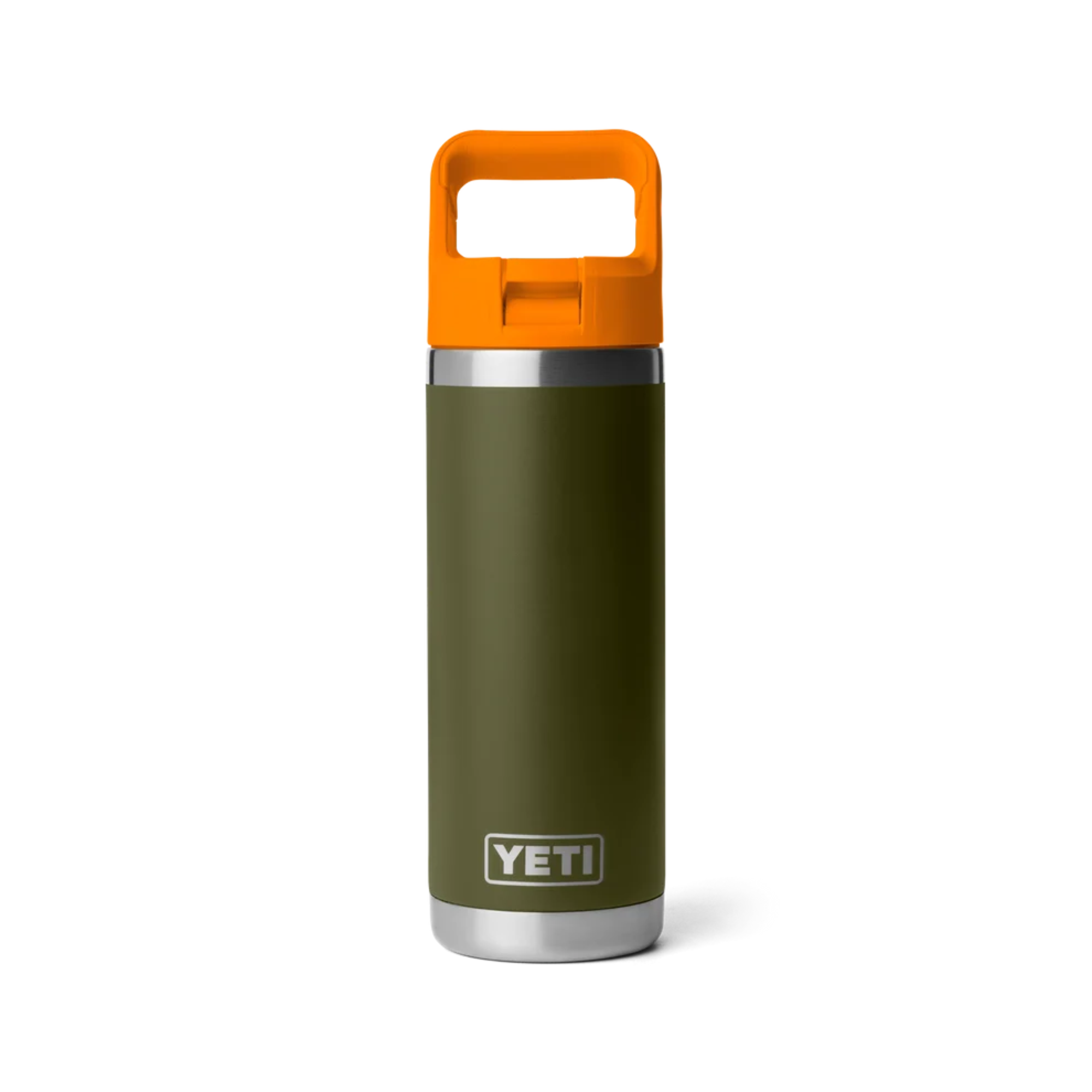Yeti Rambler 18oz 532ml Insulated Bottle with Colour Matched Straw Cap Olive King Crab Orange 70000007316 Yeti-RamblerStraw-18oz