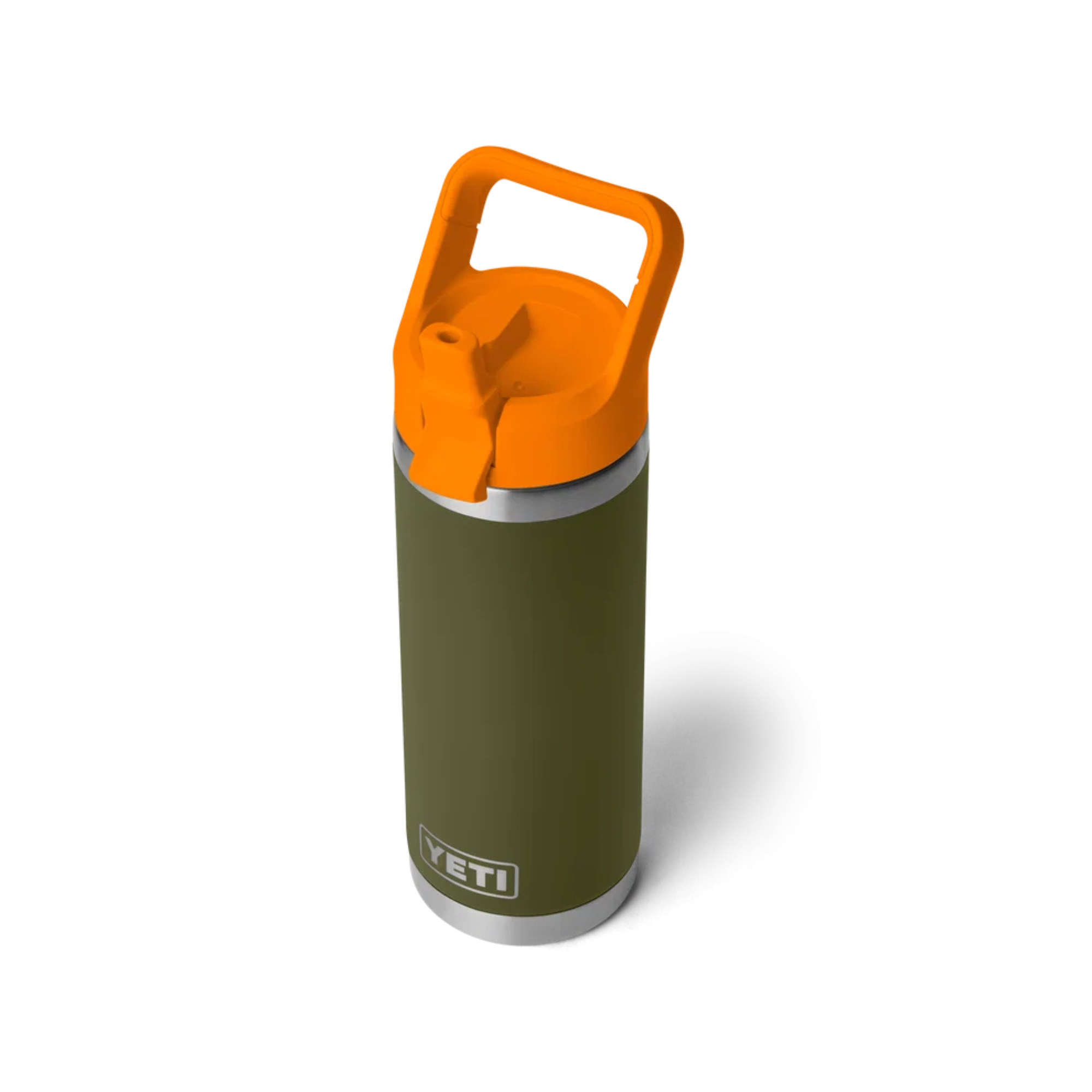 Yeti Rambler 18oz 532ml Insulated Bottle with Colour Matched Straw Cap Olive King Crab Orange 70000007316 Yeti-RamblerStraw-18oz