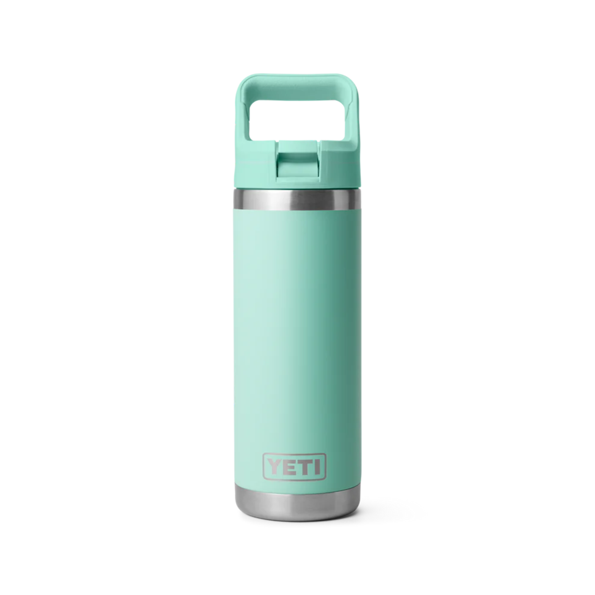 Yeti Rambler 18oz/532ml Insulated Bottle with Colour Straw Cap (Sea Foam)