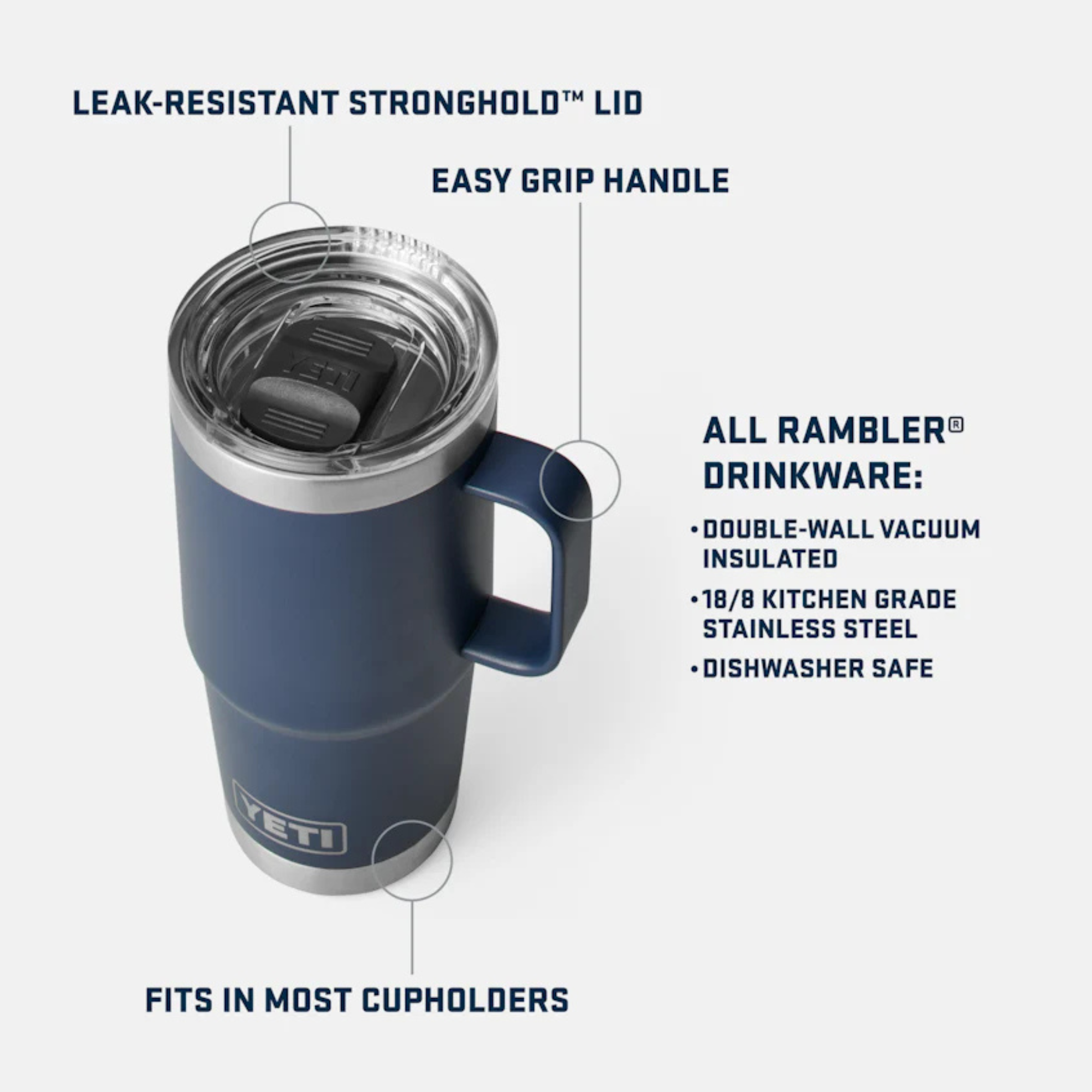 Yeti Rambler 20oz/591ml Travel Mug (King Crab)