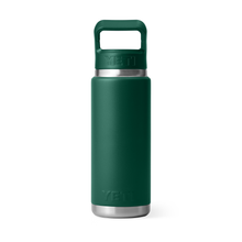Load image into Gallery viewer, Yeti Rambler Insulated Bottle with Colour Straw Cap (26oz/769ml)(Black Forest Green)