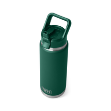 Load image into Gallery viewer, Yeti Rambler Insulated Bottle with Colour Straw Cap (26oz/769ml)(Black Forest Green)