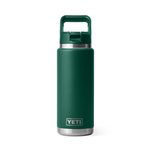 Load image into Gallery viewer, Yeti Rambler Insulated Bottle with Colour Straw Cap (26oz/769ml)(Black Forest Green)