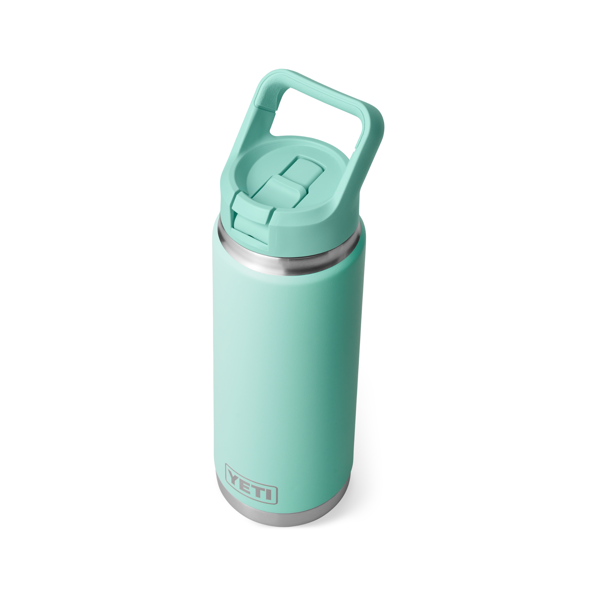 Yeti Rambler 26oz/769ml Insulated Bottle with Colour Straw Cap (Sea Foam)