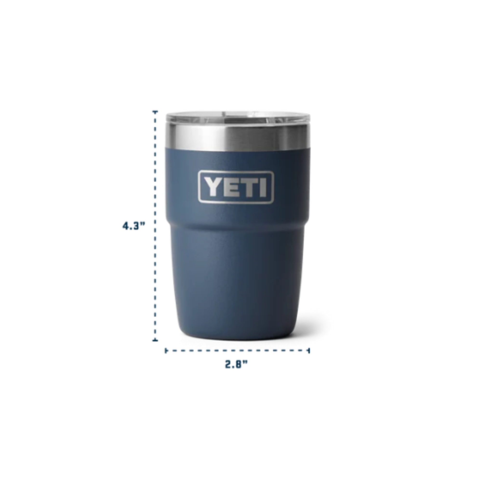 Yeti Rambler 8oz 236ml Ceramic Stackable Cup with MagSlider Lid Dimensions