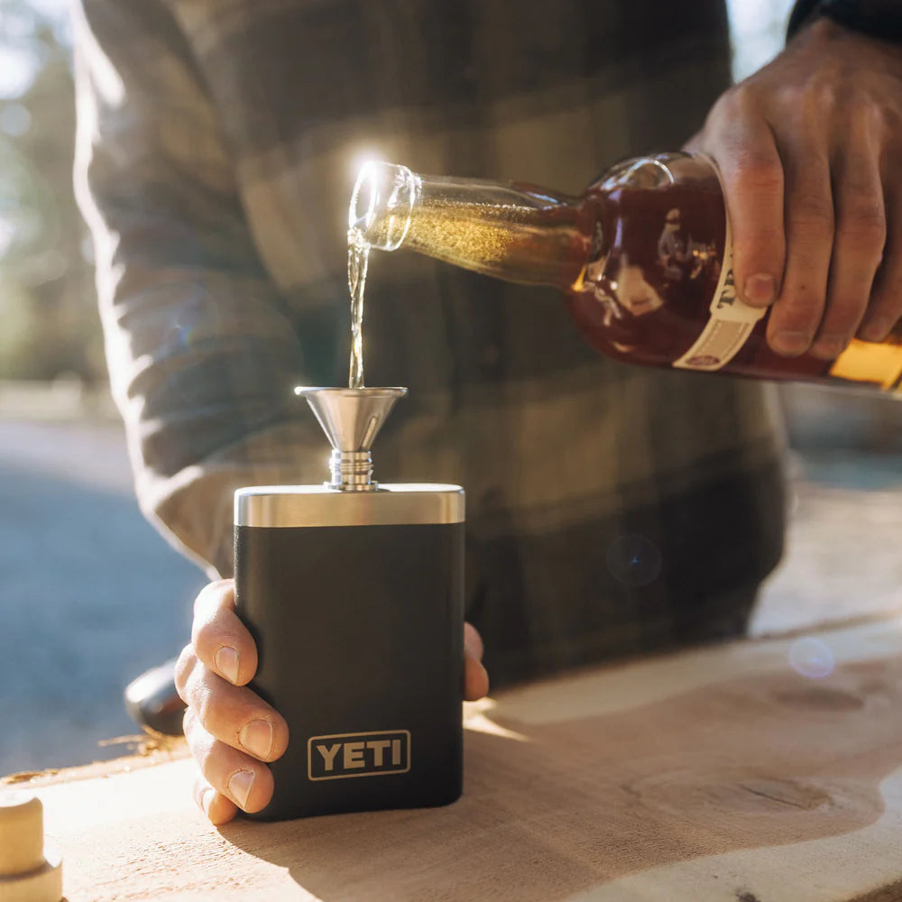 Yeti Rambler 7oz/207ml Flask + Funnel (Black)