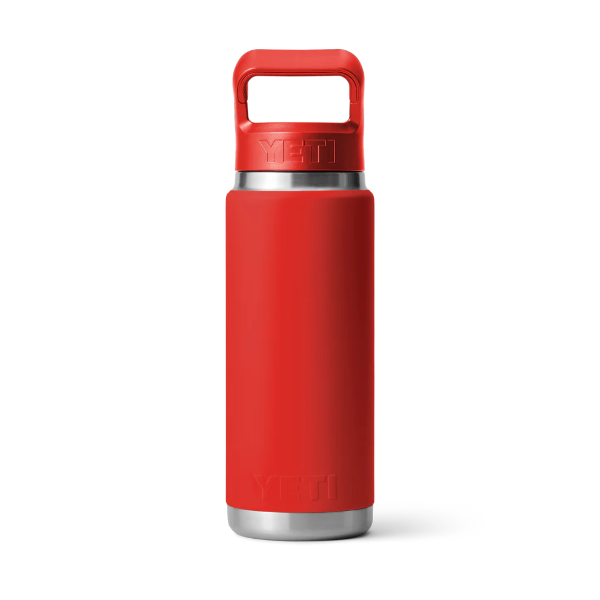 Yeti Rambler 26oz/769ml Insulated Bottle with Colour Straw Cap (Rescue Red)