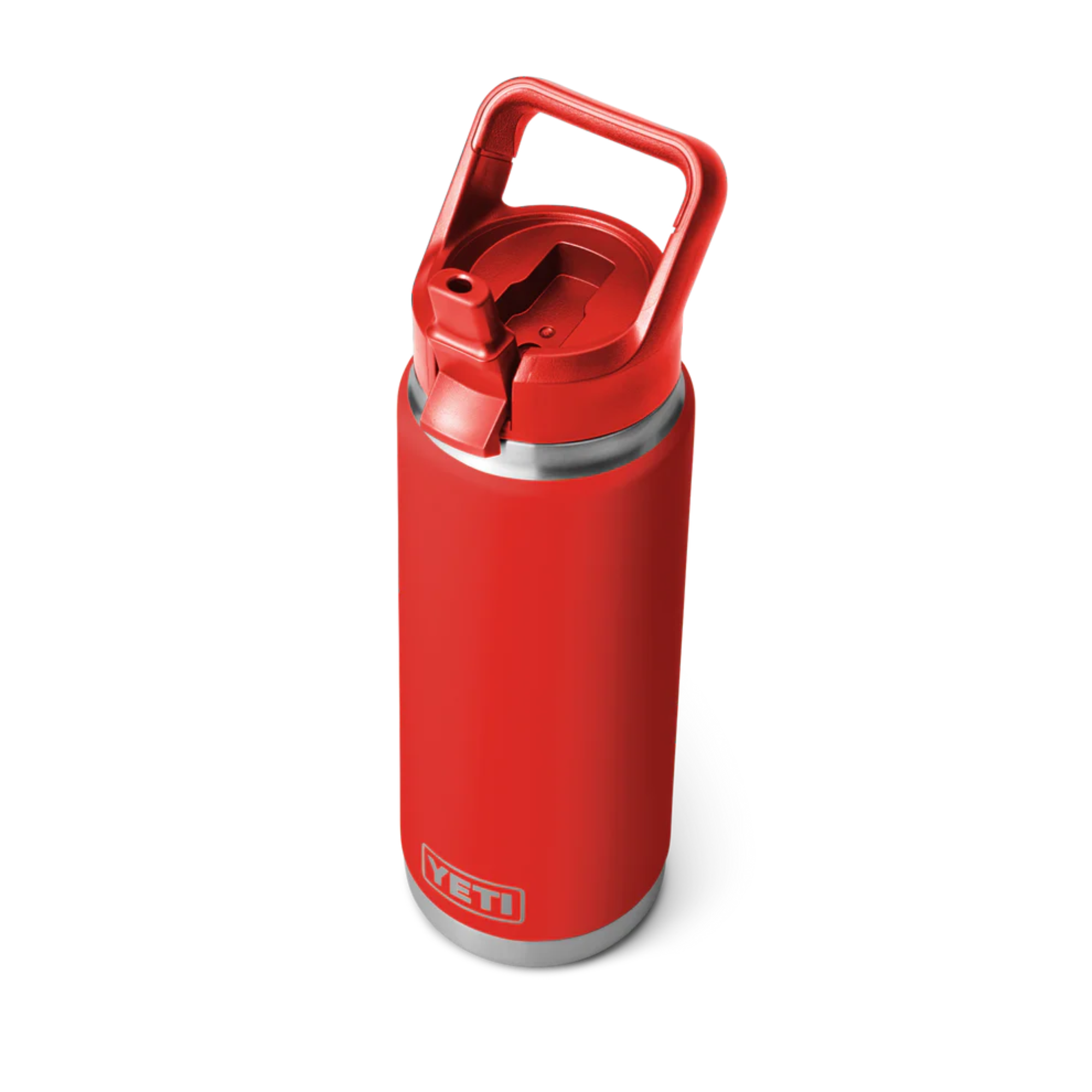 Yeti Rambler 26oz/769ml Insulated Bottle with Colour Straw Cap (Rescue Red)