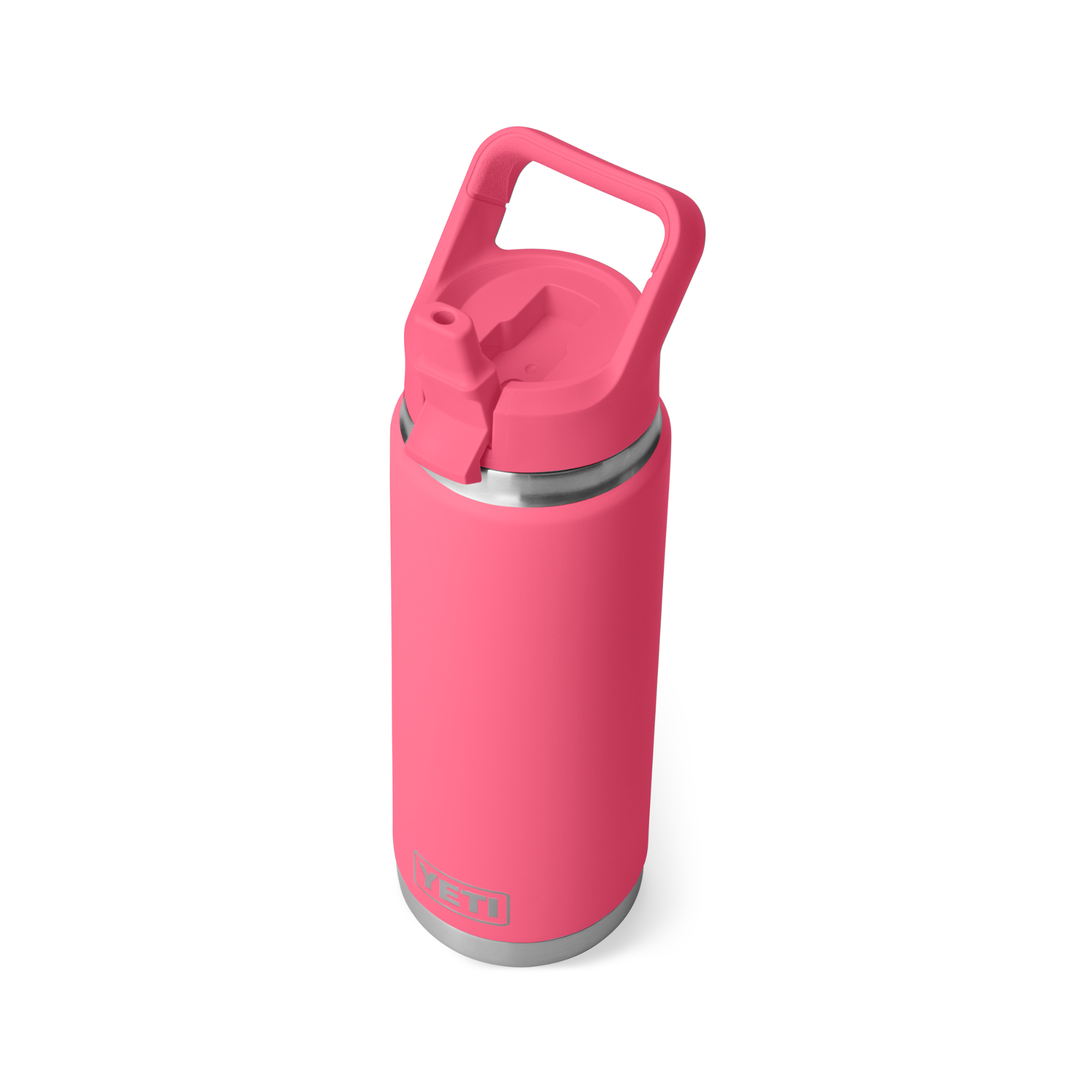 Yeti Rambler 26oz/769ml Insulated Bottle with Colour Straw Cap (Tropical Pink)