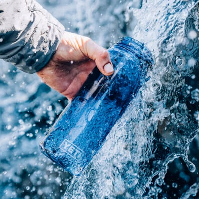 Yeti 25oz/750ml Yonder Tether Water Bottle with Colour Matched Straw Lid (Navy)