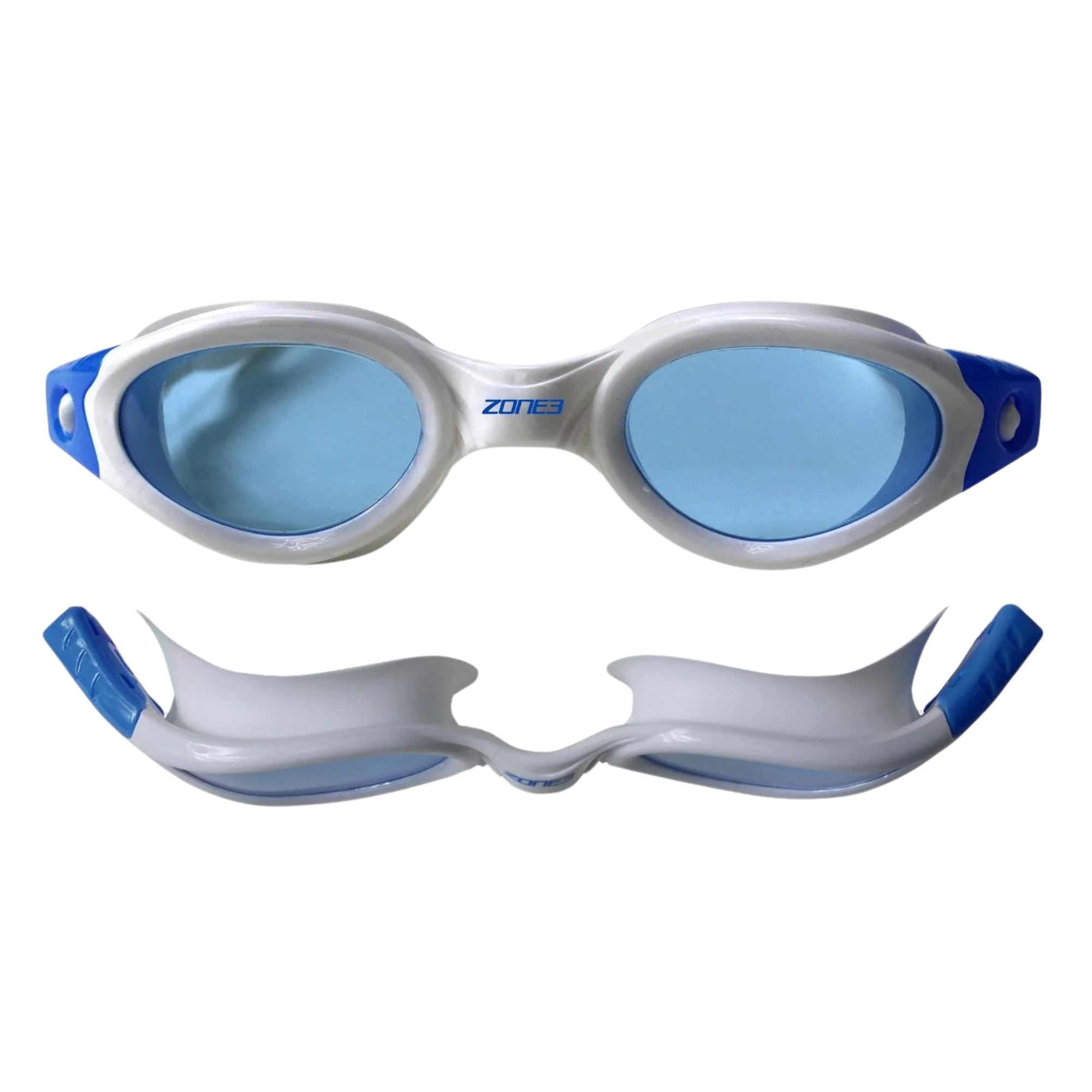 Zone 3 Apollo Blue Tinted Swim Goggles (White/Blue)