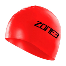 Load image into Gallery viewer, Zone 3 Unisex Silicone Swim Cap (Red)