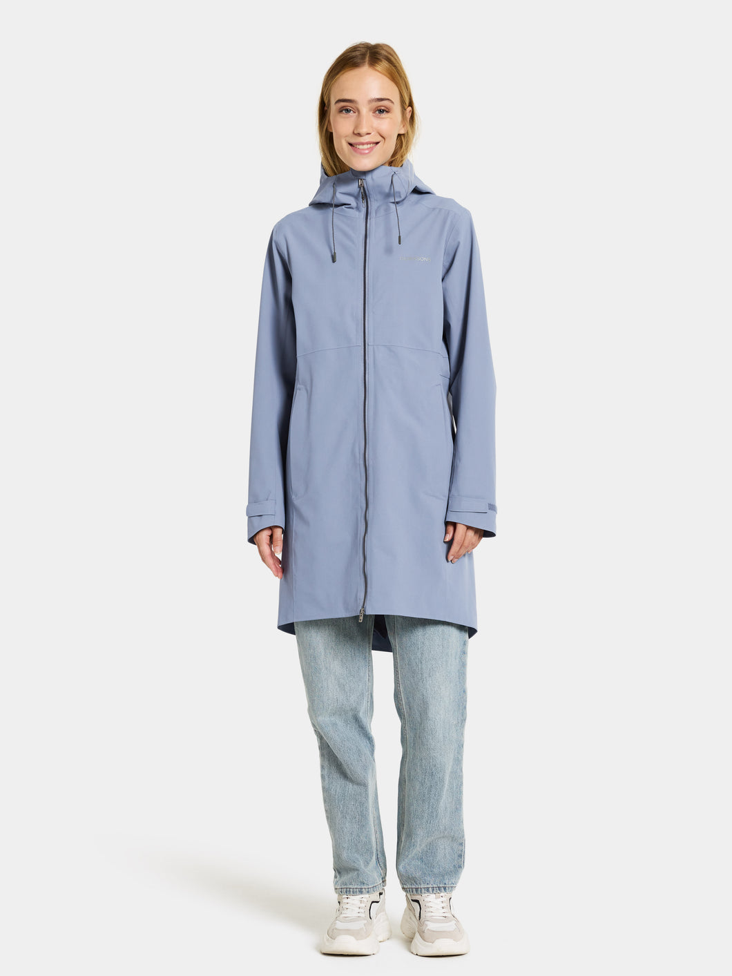 Didriksons Women's Bea 6 Waterproof Raincoat (Glacial Blue)