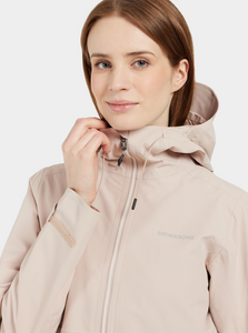 Didriksons Women's Bea 6 Waterproof Raincoat (Clay Beige)
