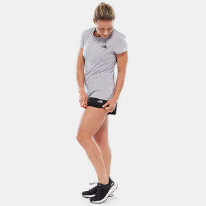 The North Face Women's Reaxion Amp Short Sleeve Crew Tech Tee (Light Grey Heather)