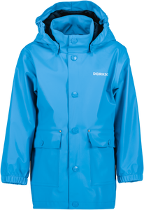 Didriksons Kids' Jojo PU Waterproof Coat (Sharp Blue)