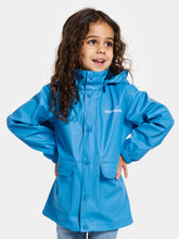 Load image into Gallery viewer, Didriksons Kids&#39; Jojo PU Waterproof Coat (Sharp Blue)
