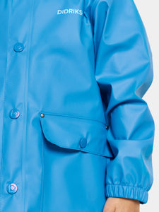 Didriksons Kids' Jojo PU Waterproof Coat (Sharp Blue)
