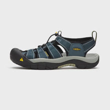 Load and play video in Gallery viewer, Keen Men's Newport H2 Closed Toe Sandals (Navy/Medium Grey)