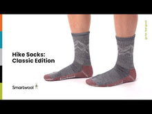 Load and play video in Gallery viewer, Smartwool Women&#39;s Hike Classic Edition Full Cushion Merino Blend Crew Socks (Bordeaux)
