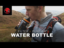 Load and play video in Gallery viewer, Lifesystems Water Filter & Purifier Bottle (1L)(Grey)