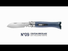 Load and play video in Gallery viewer, Opinel #9 DIY Stainless Steel Folding Tool Knife (Grey)