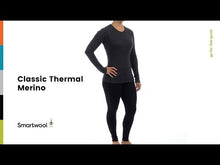 Load and play video in Gallery viewer, Smartwool Women's Classic Thermal Merino 250 Long Sleeve 1/4 Zip Base Layer Top (Twilight Blue Heather)