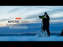Load and play video in Gallery viewer, Nebo MYCRO 500+ Lumen Rechargeable Headlamp/Cap Light
