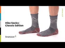 Load and play video in Gallery viewer, Smartwool Men's Hike Classic Edition Full Cushion Merino Blend Crew Socks (Medium Gray)