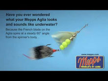 Load and play video in Gallery viewer, Mepps Aglia Original Spinning Metal Lure (2.5g/Size 0)(Silver)