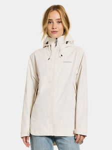 Didriksons Women's Tilde 4 Waterproof Rain Jacket (White Foam)