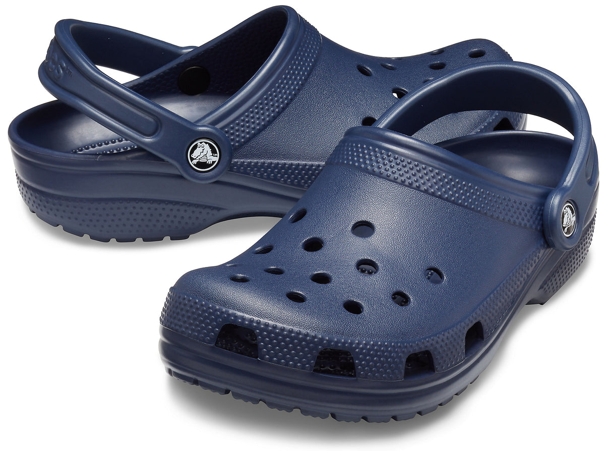 Navy blue shop crocs women's