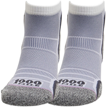 Load image into Gallery viewer, 1000 Mile Women's Run Single Layer Anklet - 2 Pair Pack (White)