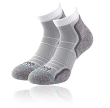 Load image into Gallery viewer, 1000 Mile Women's Run Single Layer Anklet - 2 Pair Pack (White)