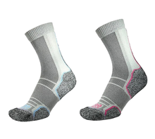 Load image into Gallery viewer, 1000 Mile Women's Trail Merino Blend Single Layer Socks - 2 Pair Pack (Grey)
