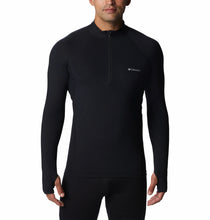 Load image into Gallery viewer, Columbia Men's Omni-Heat Midweight Stretch Long Sleeve Half Zip Baselayer Top (Black)