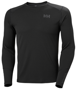 Helly Hansen Men's Lifa Active Crew Neck Long Sleeve Base Layer Top (Black)