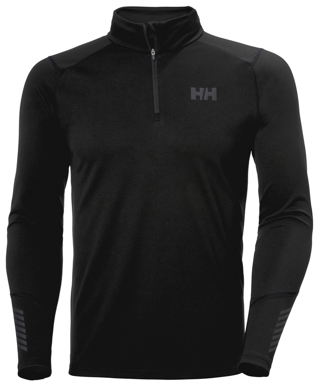 Helly Hansen Men's Lifa Active Half Zip Long Sleeve Base Layer Top (Black)