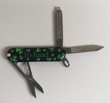 Load image into Gallery viewer, Victorinox Swiss Army Knife: Classic Black with Shamrock (7 Tools)
